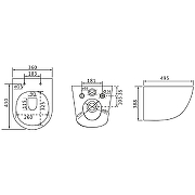 Унитаз Lemark Glazer 9614003 подвесной Белый глянец с сиденьем Микролифт-17