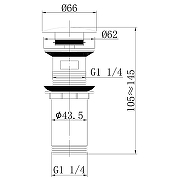 Донный клапан Abber AF0009W click-clack Белый-1