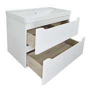 Тумба с раковиной Azario Lotos 70/2 CS00083930 подвесная Белая-2