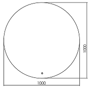 Зеркало Azario Саванна 100 LED-00002465 с подсветкой с сенсорным выключателем и диммером-4