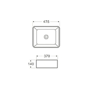 Раковина-чаша Azario 48 AZ-2074 Белая-2
