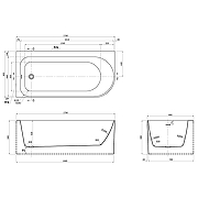 Акриловая ванна Azario Luton 170х80 LUT17080 L без гидромассажа-5