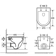 Унитаз Azario Grado AZ-0046N-MB подвесной Черный матовый с сиденьем Микролифт-13