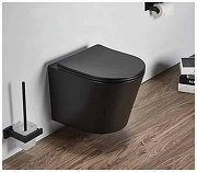 Унитаз Azario Teramo AZ-053E-R-MB SP подвесной Черный матовый с сиденьем Микролифт-1