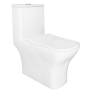 Унитаз моноблок Azario Lodi AZ-8617 цвет Белый с сиденьем Микролифт