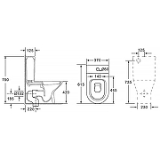 Унитаз компакт Azario Fretta New AZ-1223B с бачком и сиденьем Микролифт-16