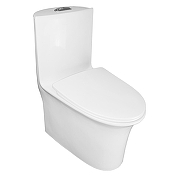 Унитаз моноблок Azario Luna AZ-1037 цвет Белый с сиденьем Микролифт-1