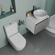 Унитаз-компакт D&K Matrix DT1397016 с бачком и сиденьем Микролифт-7