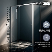 Душевой уголок WasserKRAFT Aula 110х90 11P15 профиль Хром стекло прозрачное-1