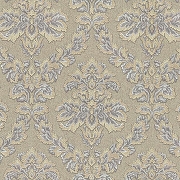 Обои Kerama Marazzi Palazzo KM5504 Винил на флизелине (1,06*10,05) Серый/Коричневый/Золотой, Штукатурка/Дамаск