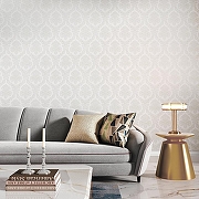 Обои Kerama Marazzi Palazzo KM5505 Винил на флизелине (1,06*10,05) Бежевый/Коричневый/Красный, Штукатурка/Дамаск-2