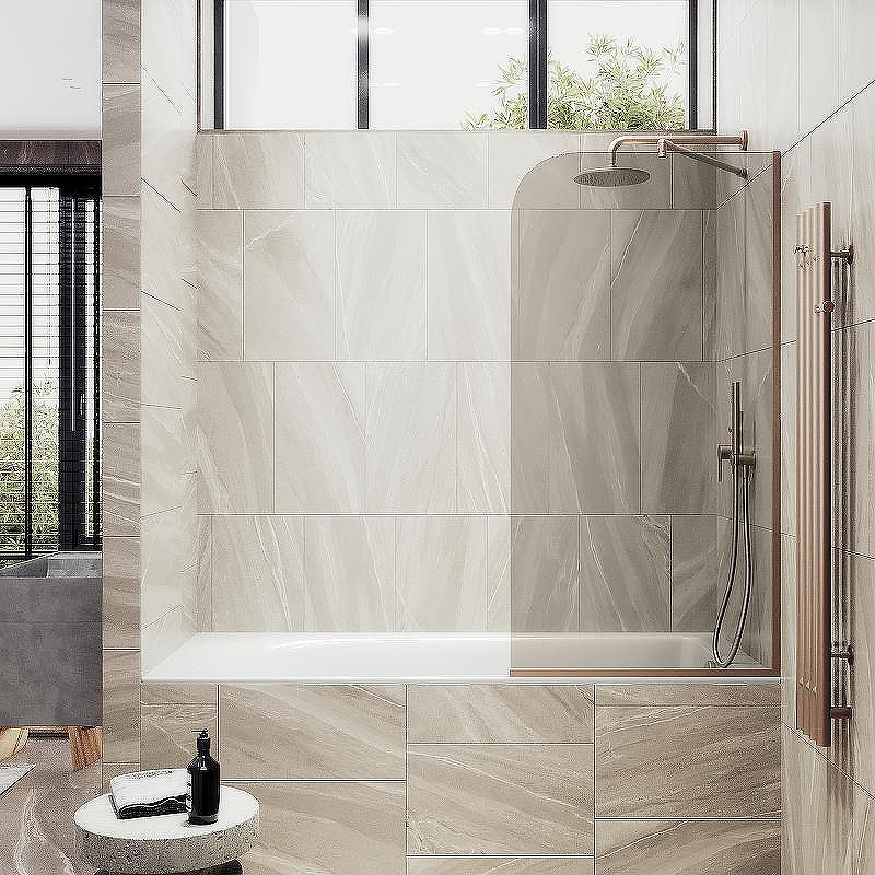 Шторка на ванну Maybah Glass MGV-151-2у 740x1400 в узком профиле 