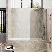 Шторка на ванну Maybah Glass MGV-151-2у 740x1400 в узком профиле Бронза стекло бронзовое