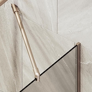 Шторка на ванну Maybah Glass MGV-151-2у 740x1400 в узком профиле Бронза стекло бронзовое-4