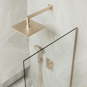 Шторка на ванну Maybah Glass MGV-94-2у 800x1400 в узком профиле Бронза стекло сатиновое-3