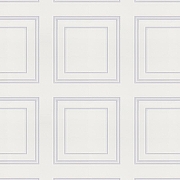 Обои Kerama Marazzi Boiserie KM6701 Винил на флизелине (1,06*10,05) Серый/Белый/Серебряный, Клетка/Рогожка