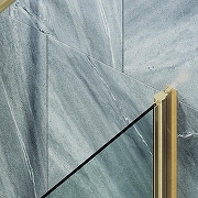 Шторка на ванну Maybah Glass MGV-598-3 600x1400 поворотная на монопетле Золото стекло прозрачное-4
