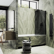 Шторка на ванну Maybah Glass MGV-623-6 800x1400 поворотная на монопетле Черный стекло графитовое-2