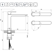 Смеситель для раковины Ravak Eleganta BeCool EL 014.11WV X070415 Белый вельвет-3