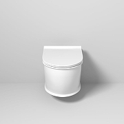 Унитаз Grossman Retro GR-4482MS подвесной цвет Белый матовый с сиденьем Микролифт-4