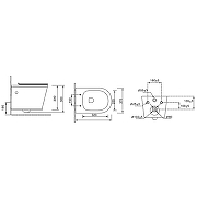 Унитаз Grossman Retro GR-4482MS подвесной цвет Белый матовый с сиденьем Микролифт-7