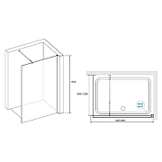Душевая перегородка RGW Walk In WA-02-1 70 411002107-41 профиль Хром стекло фактурное-2