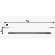 Полотенцедержатель D-Lin D251222-1 Черный матовый-1