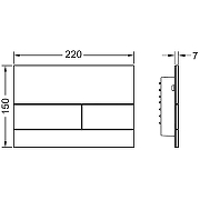 Клавиша смыва Tece Square II 9240824 Белая-2