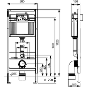 Инсталляция Tece Base 2.0 K440417 для унитаза с Белой матовой клавишей смыва-2