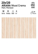 Керамогранит ITC Ceramic ARIANA Wood Crema Carving Бежевый Карвинг 20x120 см-5