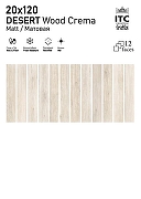 Керамогранит ITC Ceramic DESERT Wood Oak Matt Бежевый Матовый 20x120 см-2