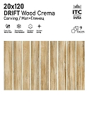 Керамогранит ITC Ceramic DRIFT Wood Crema Matt Бежевый Матовый 20x120 см-8