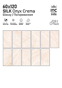 Керамогранит ITC Ceramic SILK Onyx White Sugar Белый Лаппатированный 60x120 см-4