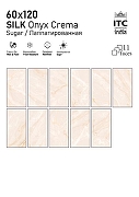 Керамогранит ITC Ceramic SILK Onyx White Sugar Белый Лаппатированный 60x120 см-5