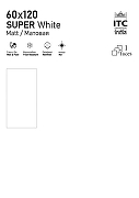Керамогранит ITC Ceramic SUPER White Glossy Белый Полированный 60x120 см-2