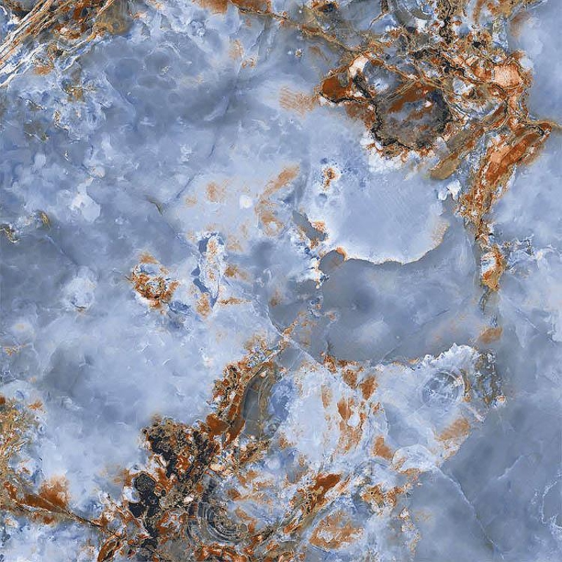 Керамогранит ITC Ceramic AGYARO Blue High Glossy Голубой Полированный 