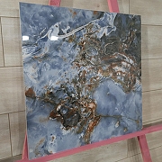 Керамогранит ITC Ceramic AGYARO Blue High Glossy Голубой Полированный 60x60 см-9