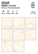 Керамогранит ITC Ceramic ONYX Sky Glossy Голубой Полированный 60x60 см-8