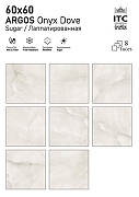 Керамогранит ITC Ceramic ARGOS Onyx Oyster Glossy Бежевый Полированный 60x60 см-3