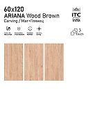 Керамогранит ITC Ceramic ARIANA Wood Brown Carving Карвинг 60x120 см-3