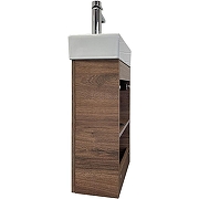 Тумба с раковиной Comforty Матэ 40 00-00015325 подвесная Дуб темно-коричневый-1