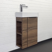 Тумба с раковиной Comforty Матэ 40 00-00015325 подвесная Дуб темно-коричневый-2