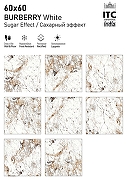 Керамогранит ITC Ceramic BURBERRY White Sugar Белый Лаппатированный 60x60 см-2