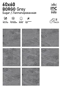 Керамогранит ITC Ceramic BORGO Grey Sugar Серый Лаппатированный 60x60 см-2