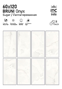 Керамогранит ITC Ceramic BRUNI Onyx Sugar Белый Лаппатированный 60x120 см-2