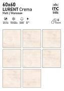 Керамогранит ITC Ceramic LURENT Crema Sugar Бежевый Лаппатированный 60x60 см-3