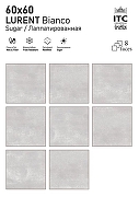 Керамогранит ITC Ceramic LURENT Silver Satin Matt Серый Сатинированный 60x60 см-2