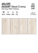 Керамогранит ITC Ceramic DESERT Wood Oak Carving Бежевый Карвинг 60x120 см-3