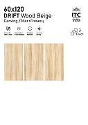 Керамогранит ITC Ceramic DRIFT Wood Beige Carving Бежевый Карвинг 60x120 см-2