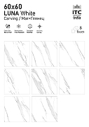 Керамогранит ITC Ceramic LUNA White Glossy Белый Полированный 60x60 см-7